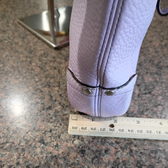 Coach Lilac Pebbled Leather Sling Crossbody Or Shoulder - Picture 14 of 17